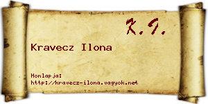 Kravecz Ilona névjegykártya